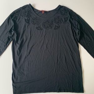 Comptoir des Cotonniers blck top 3/4 sleeve EU size 2